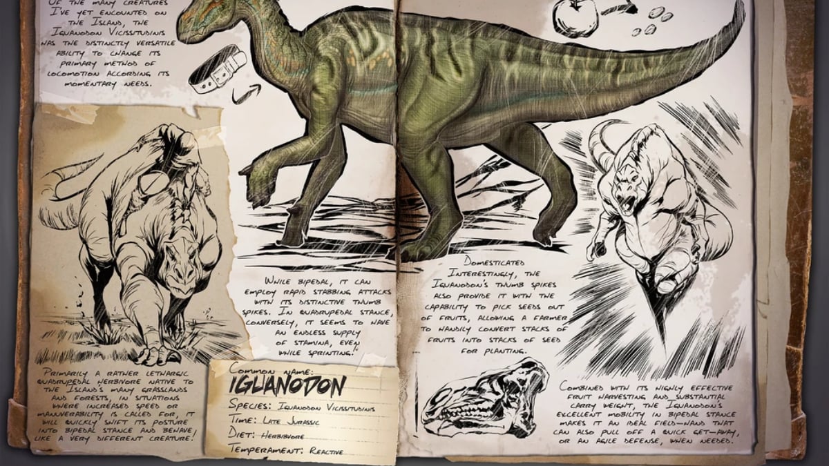 iguanodon as a berry gatherer in ARK Survival Ascended