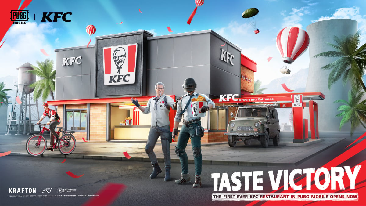 The official artwork of PUBG and KFC's off-the-wall collab.