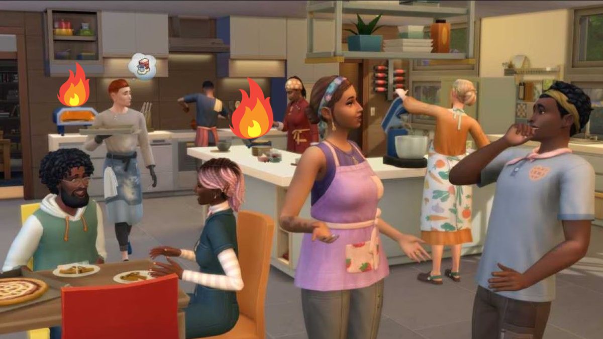 Kitchen on Fire Sims 4