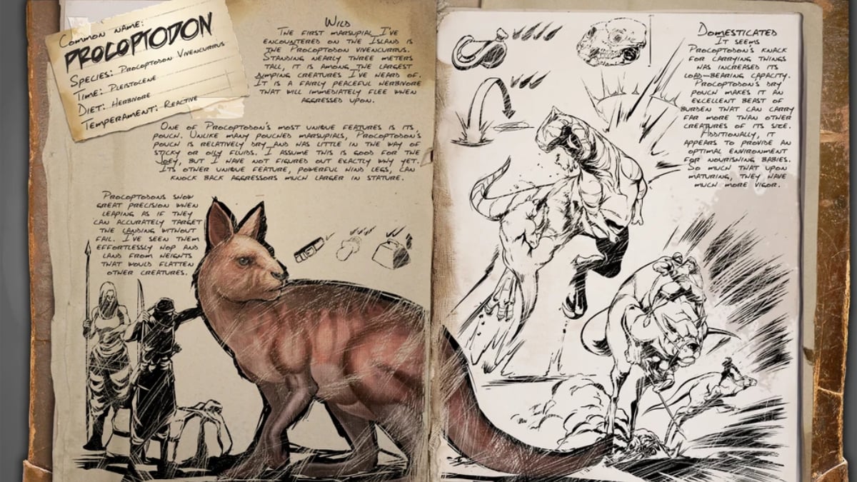 Procoptodon as a berry gatherer in ARK Survival Ascended