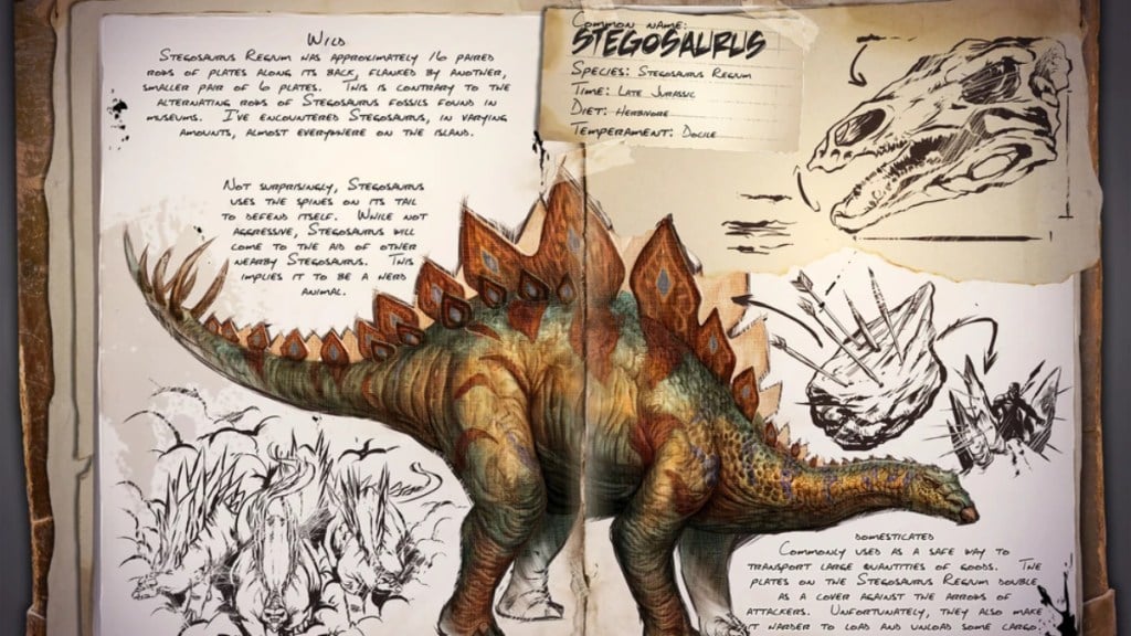 Стегозавр как собиратель ягод в ARK Survival Ascended