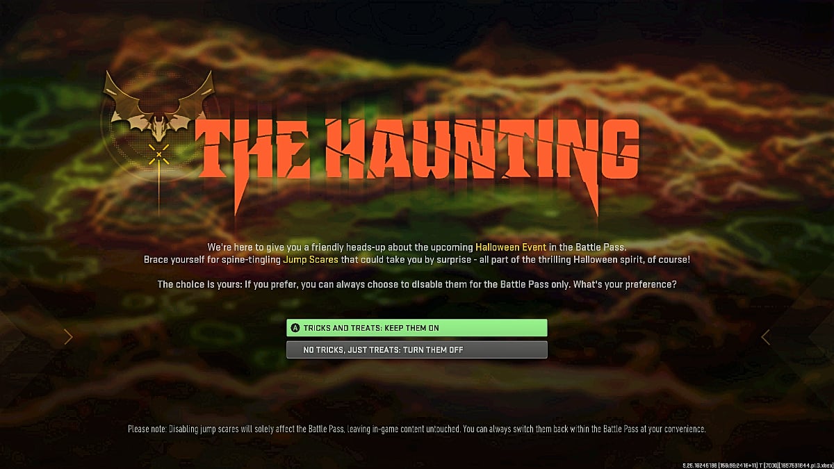 The Haunting's Jumpscare warning.