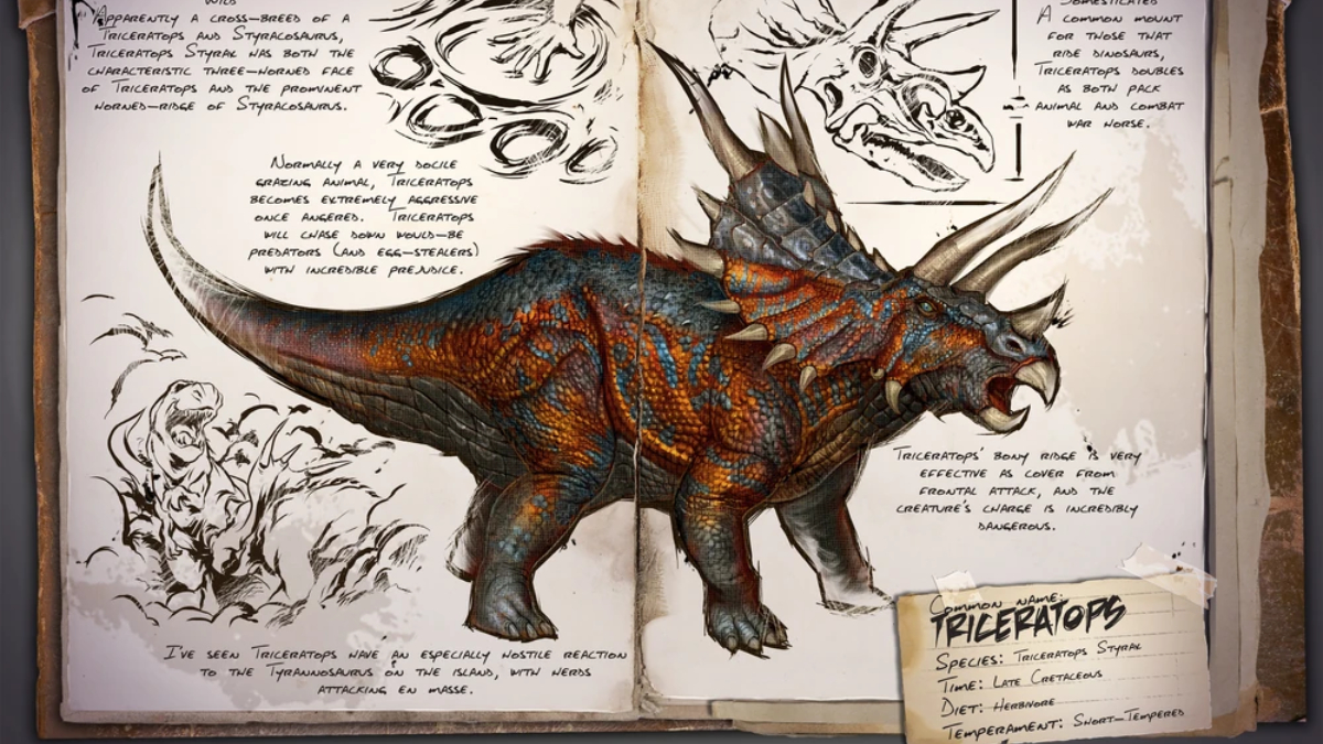 Triceratops as a berry gatherer in ARK Survival Ascended