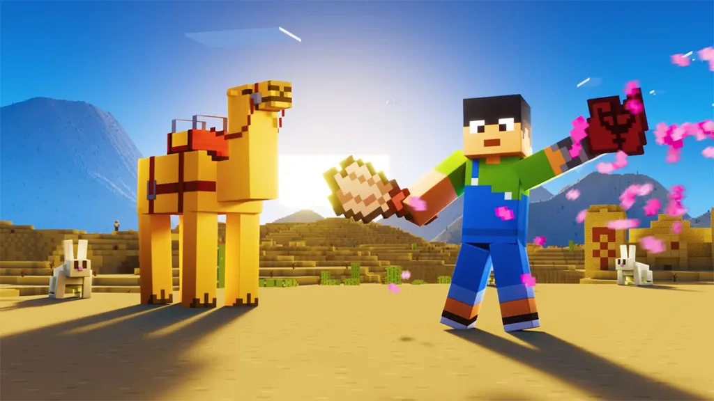 minecraft-person-and-horse