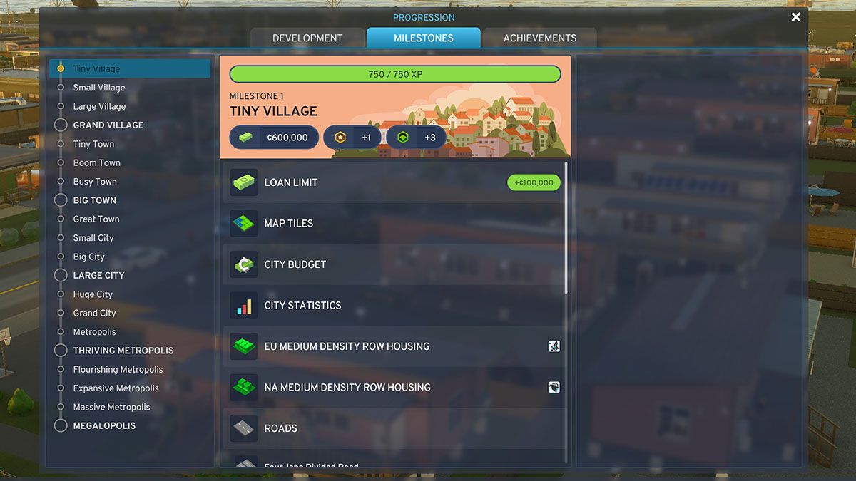 Cities Skylines 2 Milestones