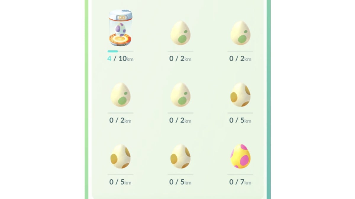 Pokemon Go Egg Page