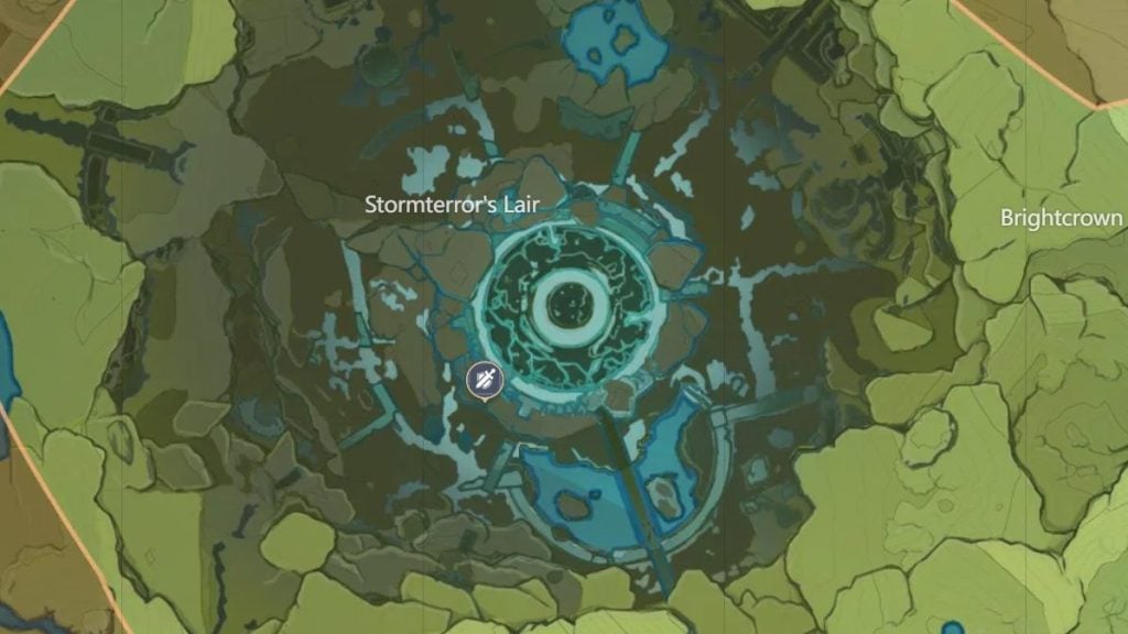 Genshin Impact Stormterror's Lair Map