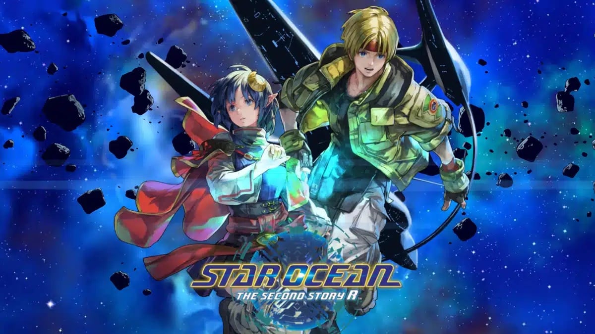 Image of the two Hero Characters against a blue background. Text reads "Star Ocean The Second Story R"