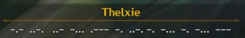 Thelxie's Adventure Event Genshin Impact Morse Code