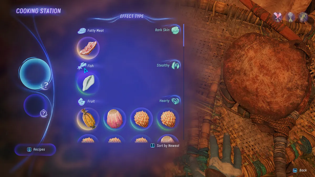 Avatar Frontiers of Pandora Cooking Station Recipes