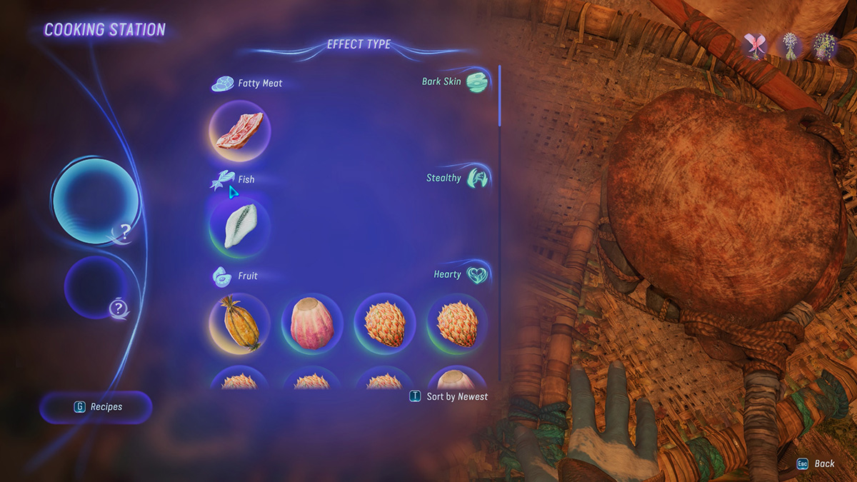 All Cooking Recipes in Avatar Frontiers of Pandora Gamepur