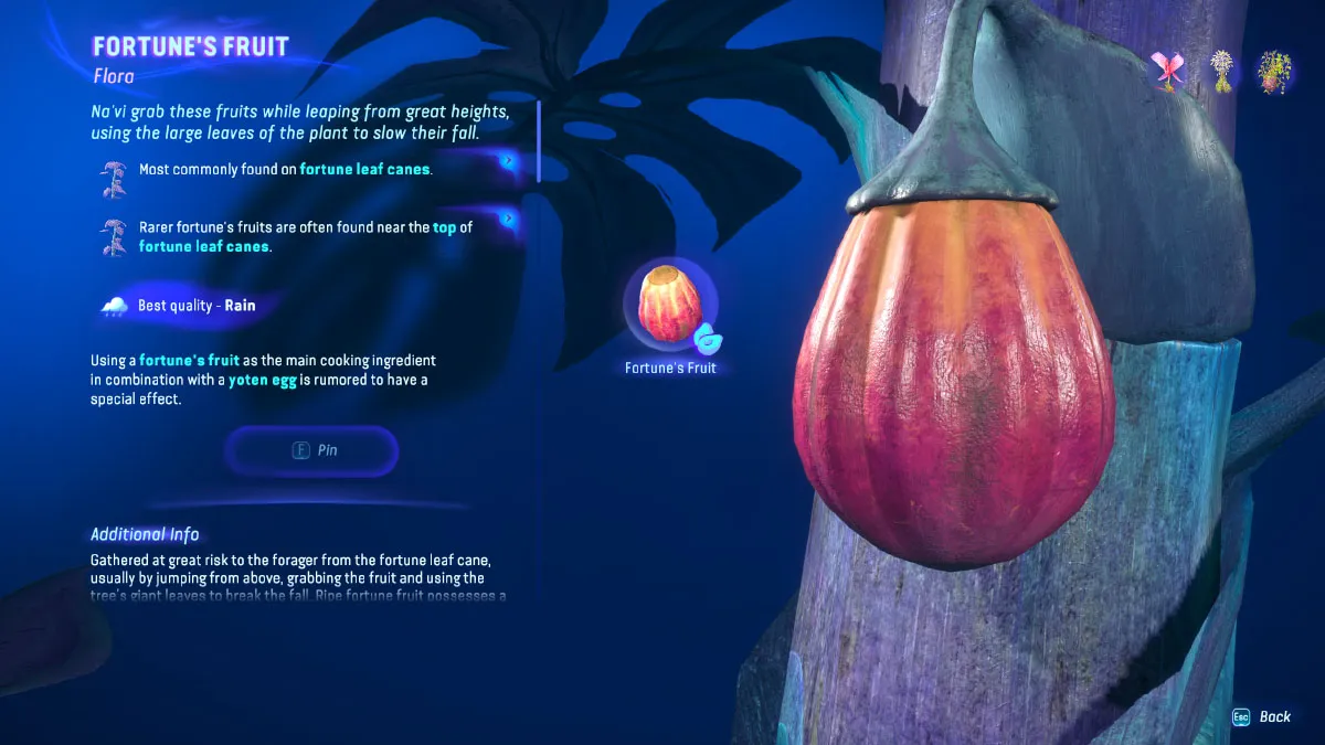 Avatar Frontiers of Pandora Fortunes Fruit Bio