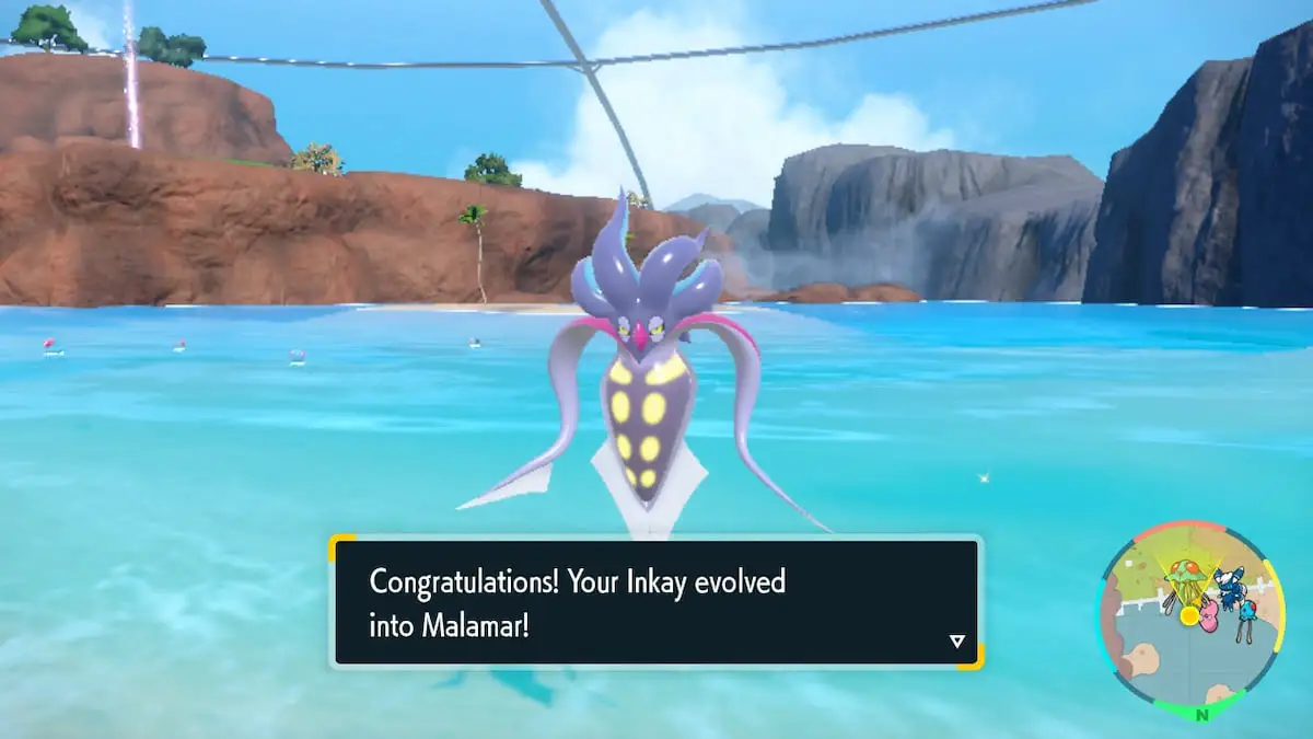 How to Evolve Inkay into Malamar in The Indigo Disk