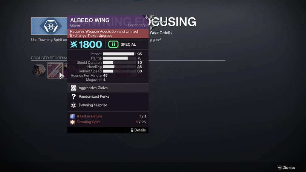 How to Get The Albedo Wing in Destiny 2