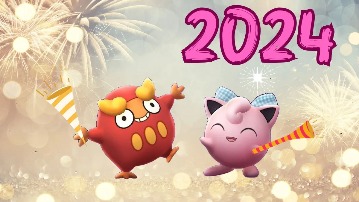 Pokemon GO New Year's 2024 Event with Party Poppers