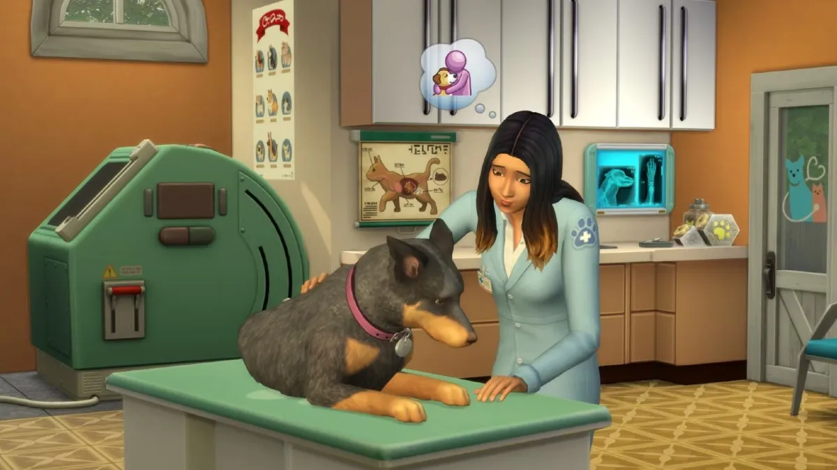 Sims 4 Petting the Dog
