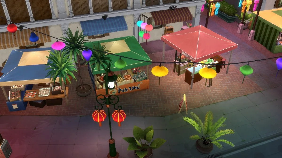 Tomarang Night Market Sims 4 Closeup