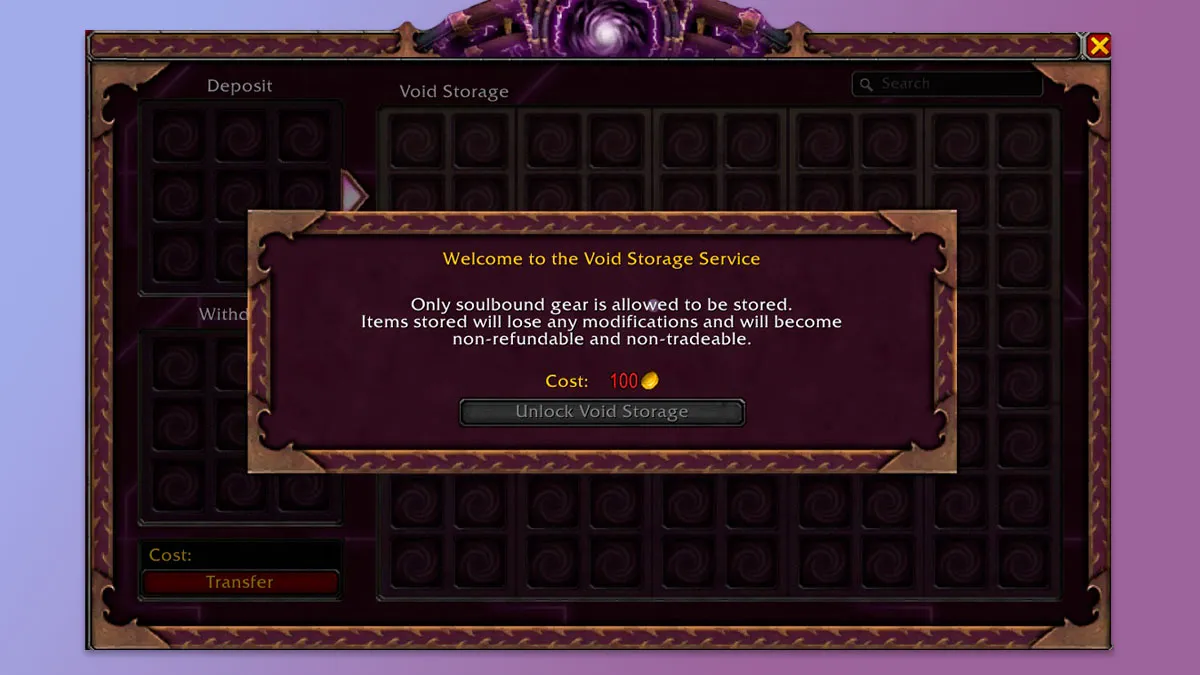 Void Storage Explained WoW