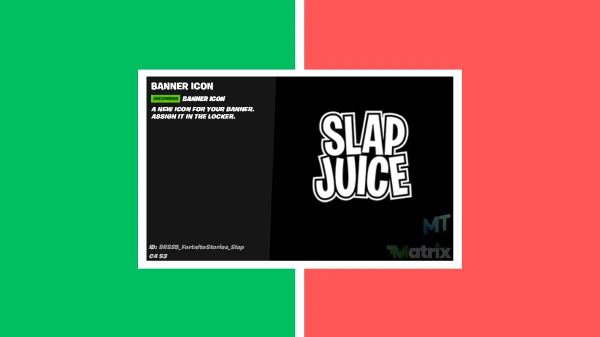 slap juice banner icon free gift fortnite winterfest 2023