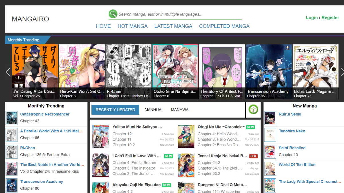 top manga sites mangairo