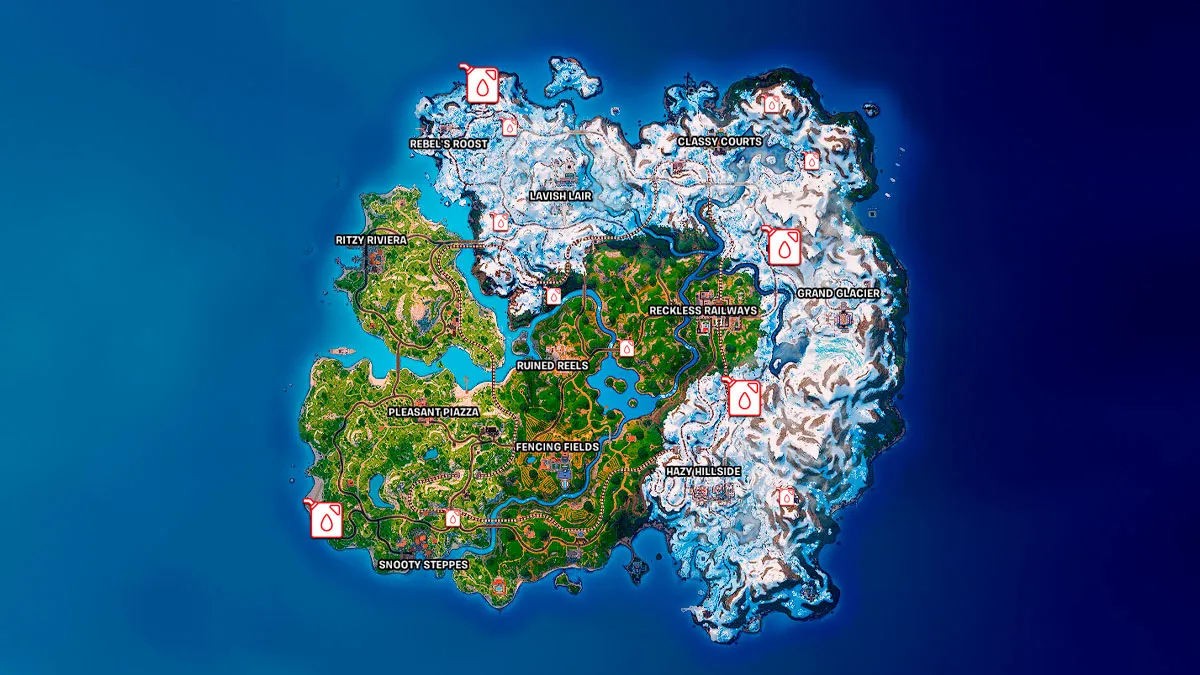 All Refuel Car Stations in Fortnite Chapter 5 Season 1