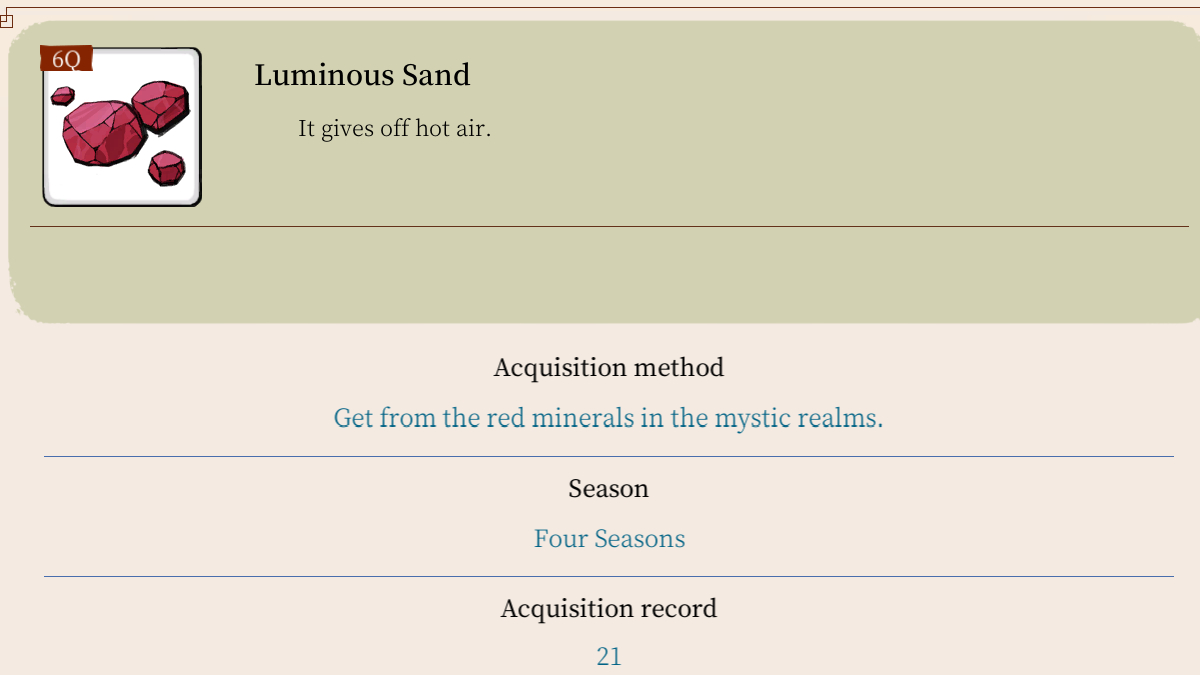 Immortal Life Luminous Sand