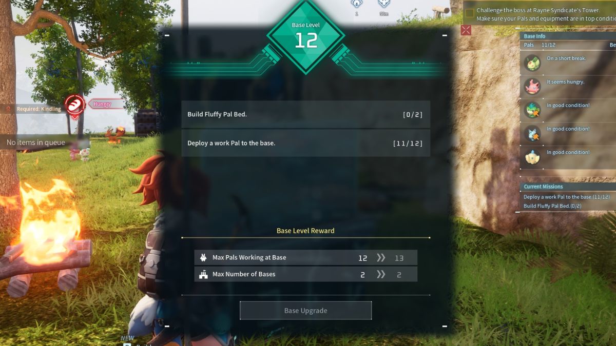 Palbox Base Level 13 Missions and Rewards Palworld