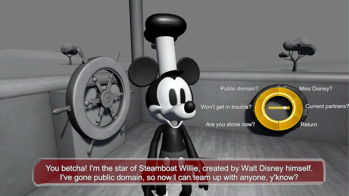 Wackomedias Steamboat Willie Live Convesation Screen