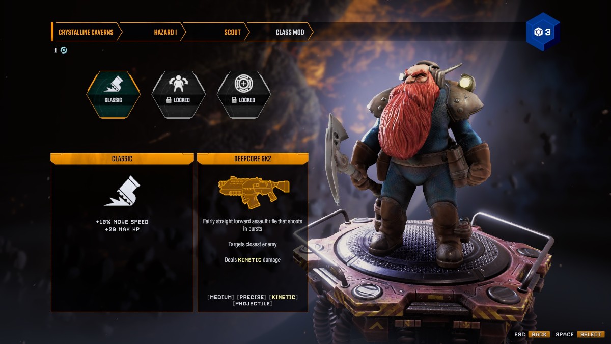 Модификации классов Deep Rock Galactic Survivor