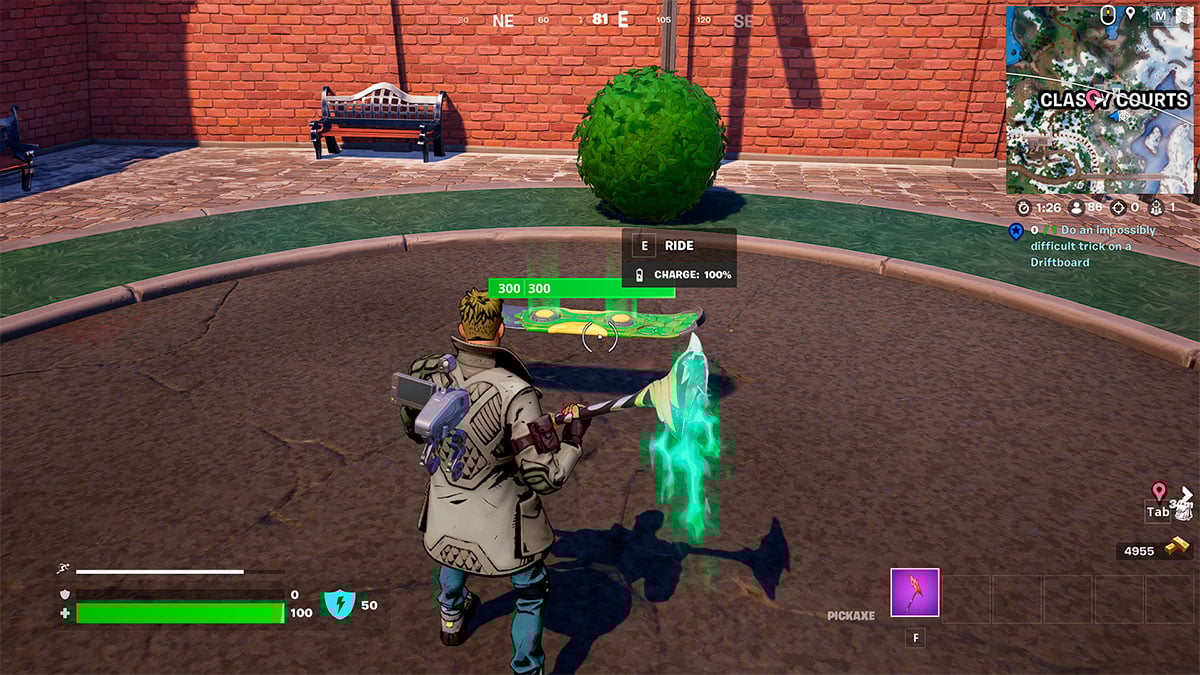 Impossibly Difficult Driftboard Trick Fortnite TMNT