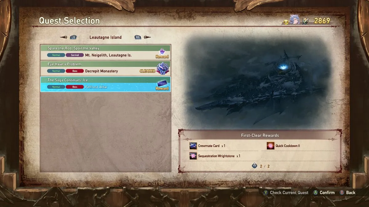 quests that reward crewmate cards in Granblue Fantasy Relink