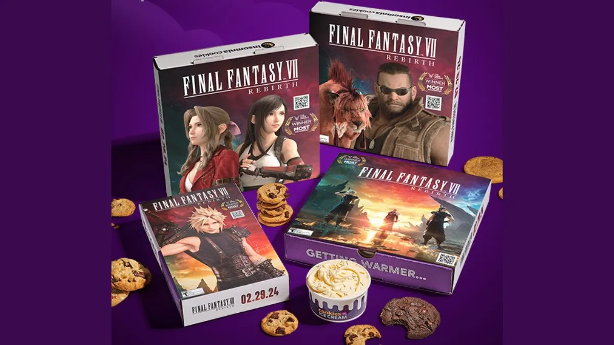 Final Fantasy VII Rebirth Collectors Cookie Boxes Insomnia Cookie