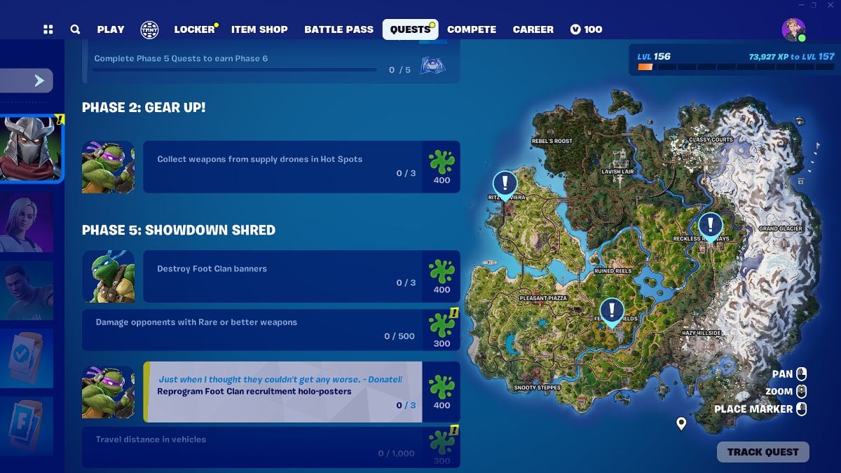 Fortnite Holo Foot Posters Location