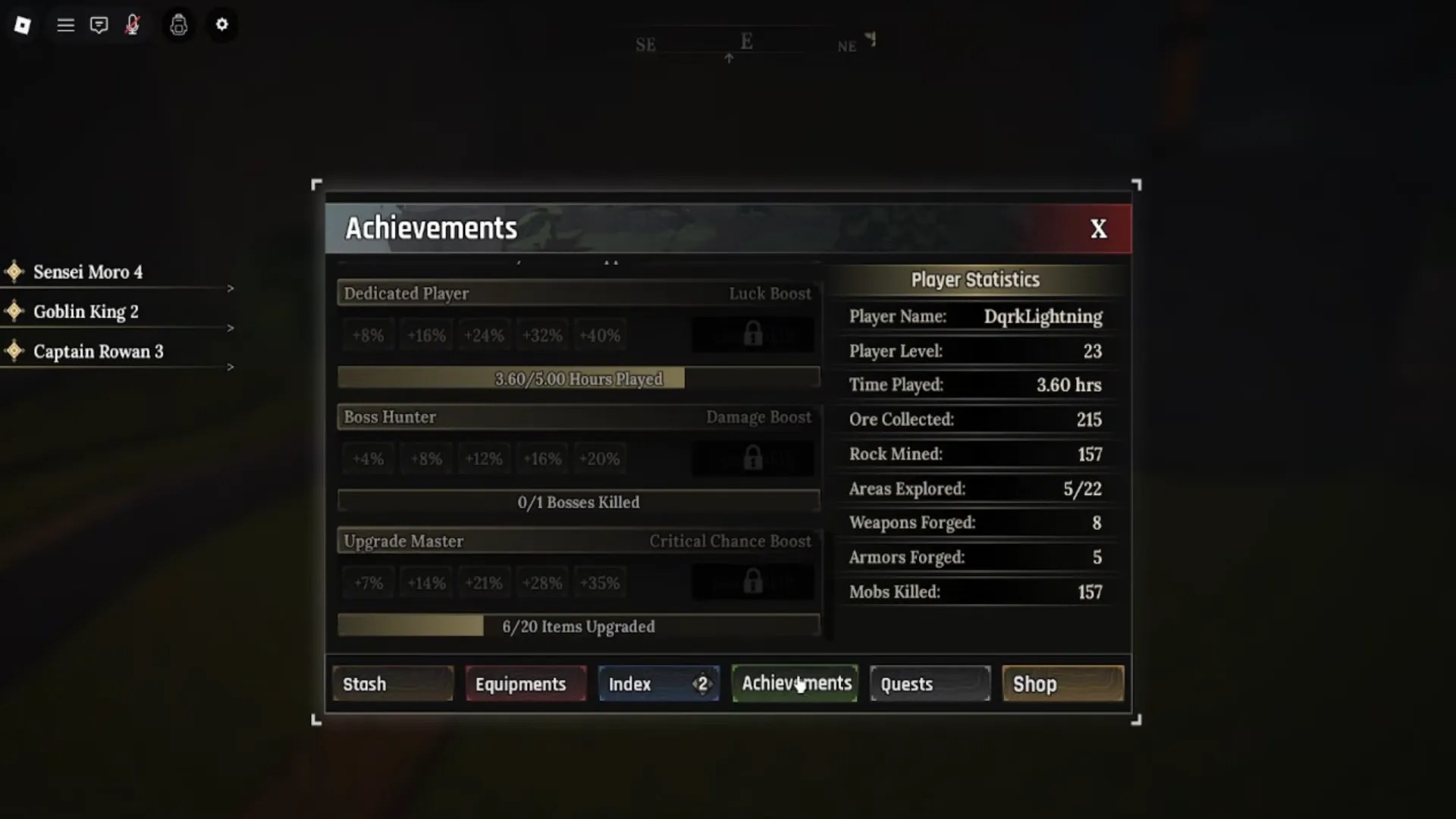 How achievement buffs work in The Forge Roblox experience