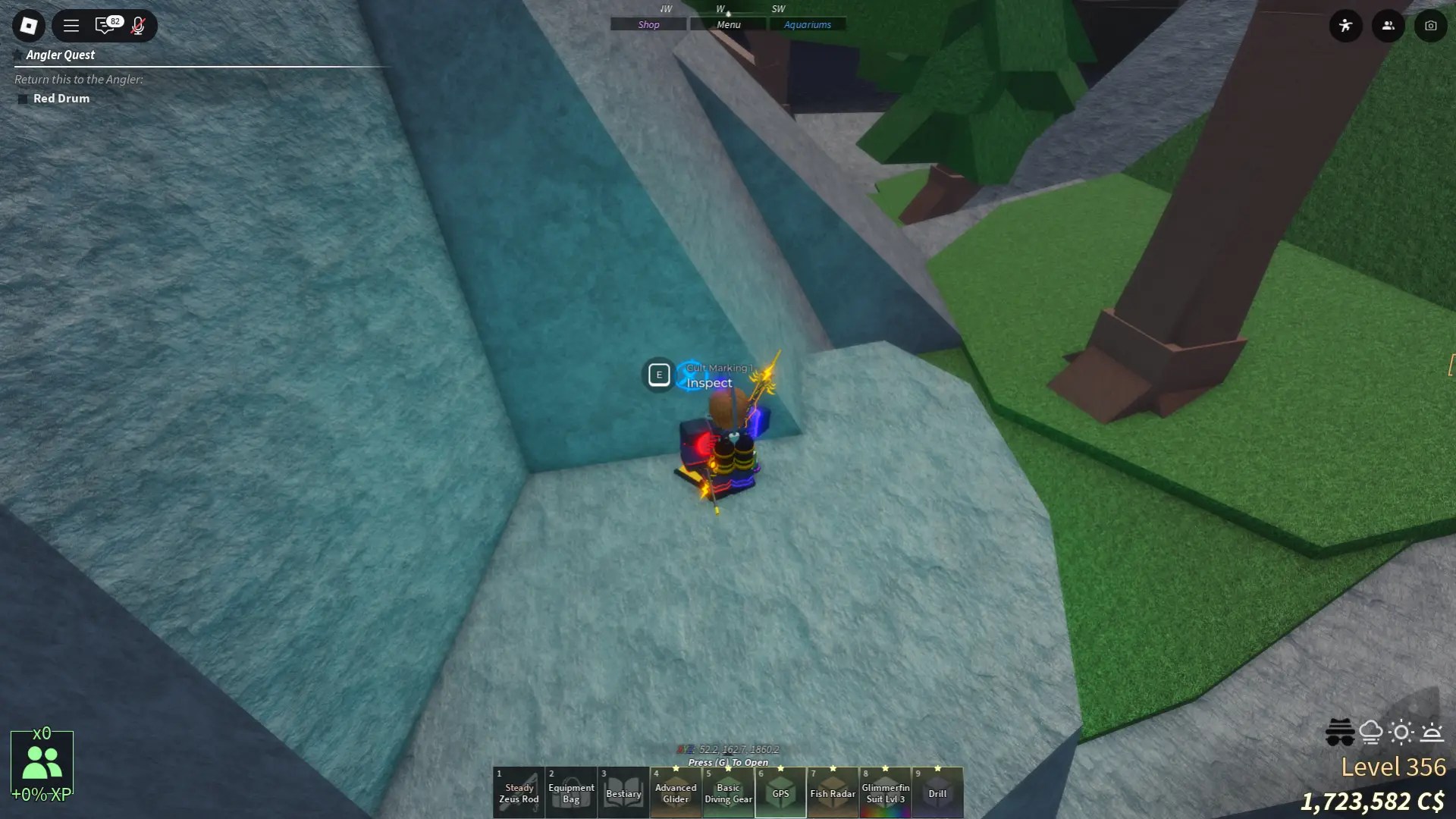 Cult Marking 1 location in Fisch Roblox