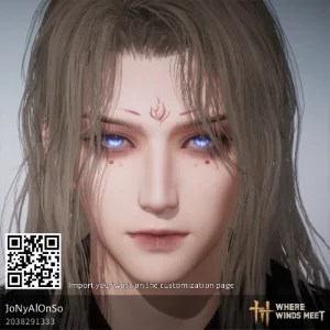 Blonde male character design code in Where Winds Meet (WWM)