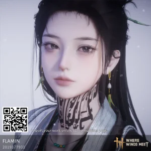 Custom emo girl character creation code in Where Winds Meet (WWM)