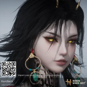 Custom goth baddie character creation code in Where Winds Meet (WWM)