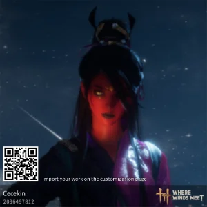 Demon girl character creation code in Where Winds Meet (WWM)