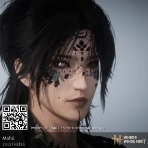 Goth male character design code in Where Winds Meet (WWM)