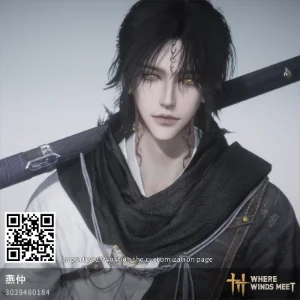 Dark male character design code in Where Winds Meet (WWM)