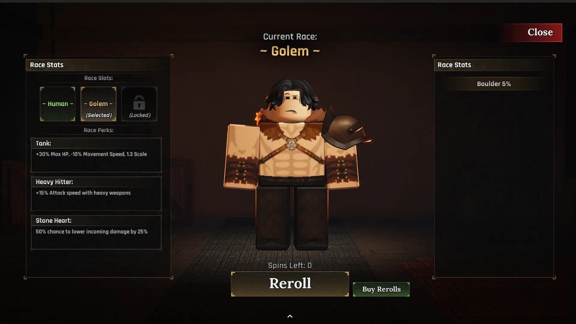 How to change race and get race rerolls in The Forge Roblox experience