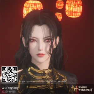 Kibutsuji Muzan character creation code in Where Winds Meet (WWM)
