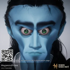 Megamind male character design code in Where Winds Meet (WWM)