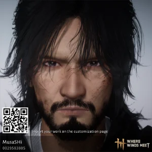 Musashi male character design code in Where Winds Meet (WWM)