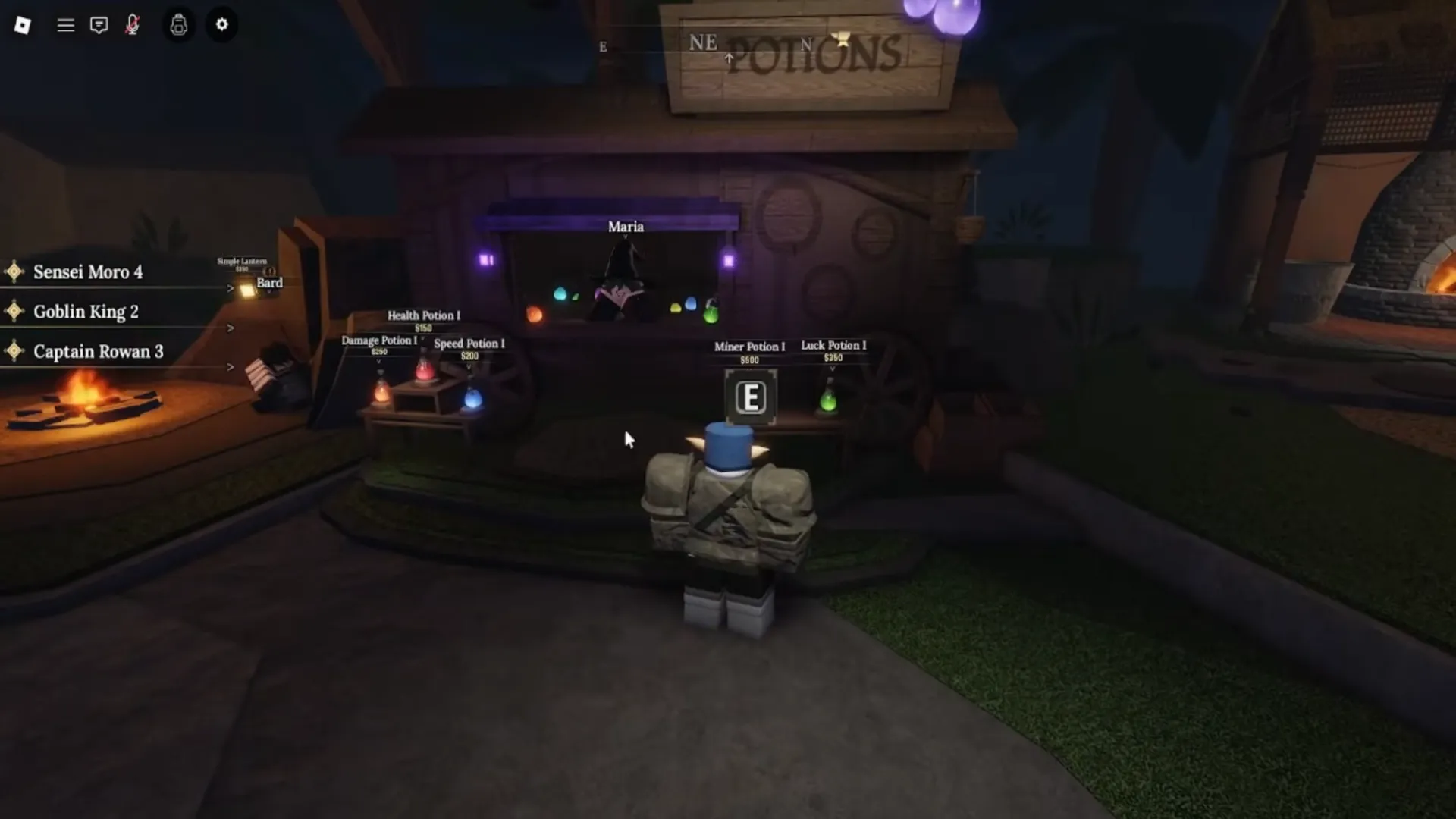 Potion shop NPC in The Forge Roblox experience