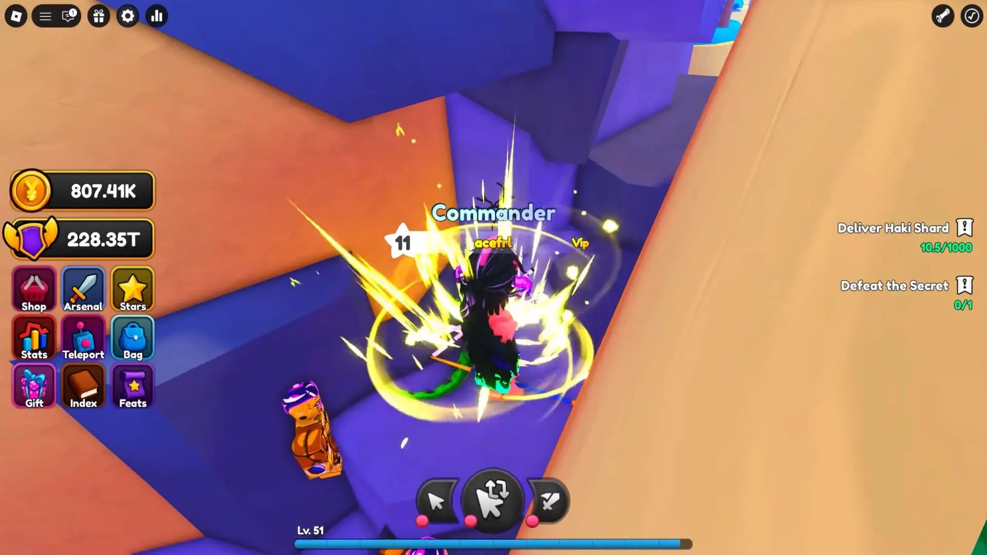 Secret boss world 2 Namek Planet Gekao location in the Anime Weapons Roblox experience