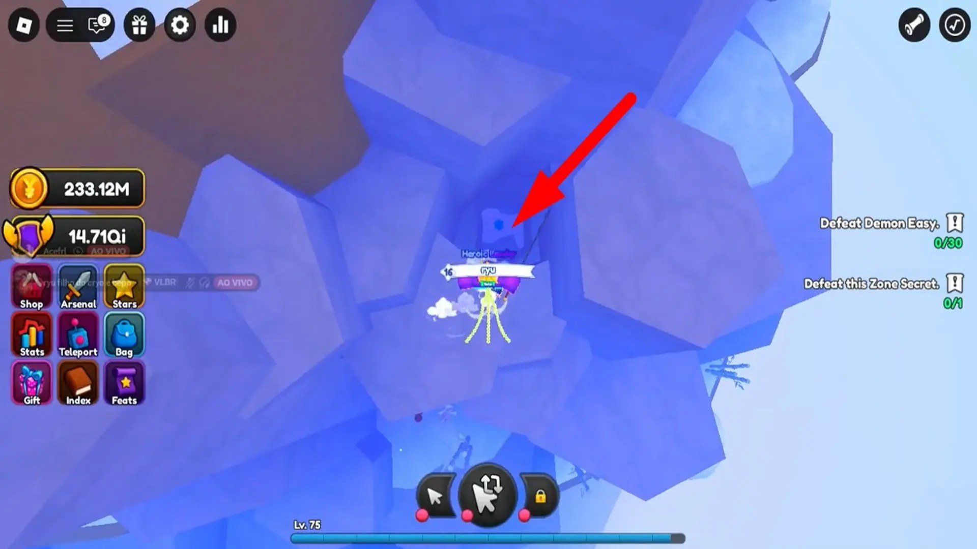 Secret boss world 4 Demon Land Alaza location in the Anime Weapons Roblox experience