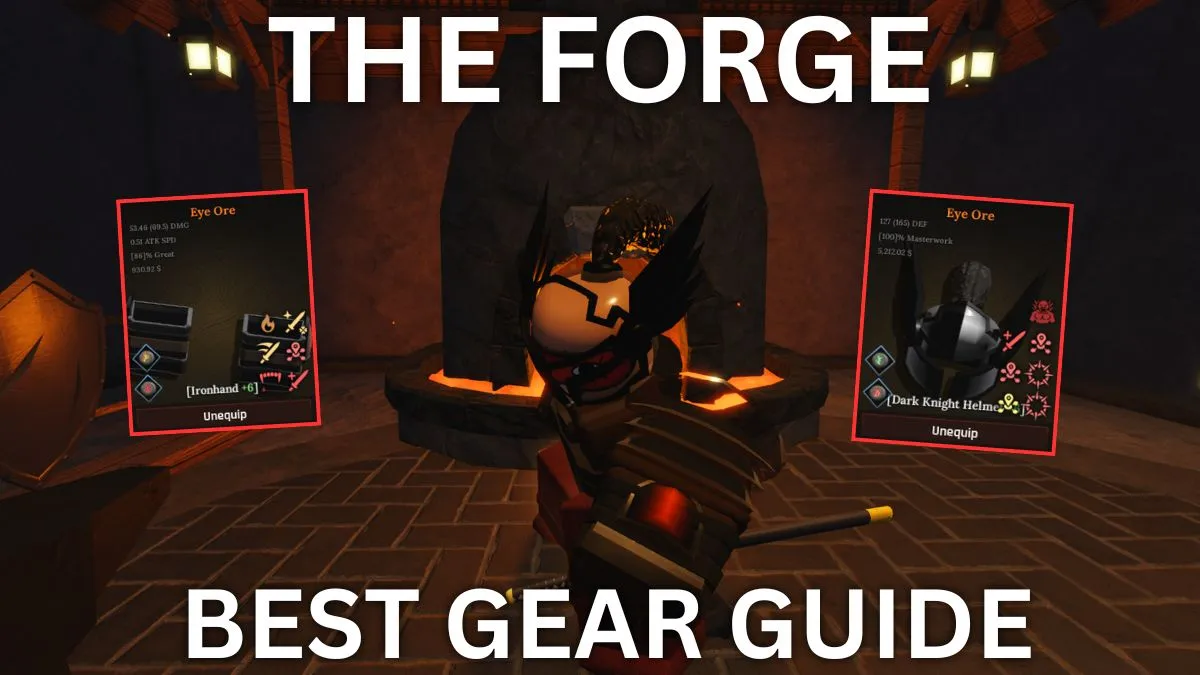 How to craft the best weapons and armor in The Forge Roblox experience