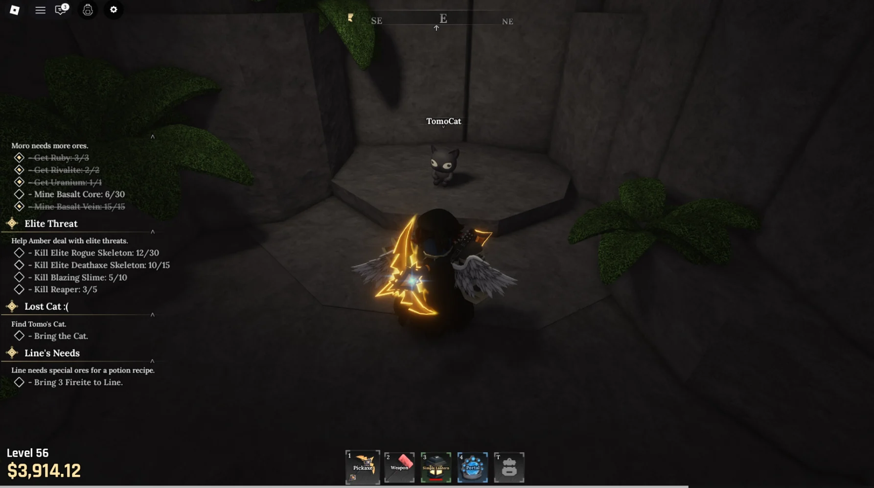 Tomo Cat location in The Forge Roblox experience